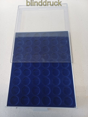 Lindner M�nzbox 2154 MK mit blauer Einlage gebraucht (60207)