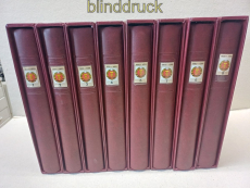 Lindner-T DDR Vordruck 1949-1990 in 8 roten Ringbindern + Kassette 1122-w(60202)