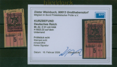 dt. Reich Dienst Mi #  91 HAN gestempelt Kurzbefund Weinbuch BPP (60176)