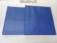 Lindner zwei �ltere blaue Ringbinder 1102 Pl w gebraucht (60217)