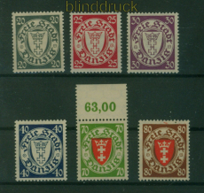 Danzig Mi # 245/50 postfrisch Staatswappen im Oval (VI) (60354)