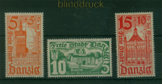 Danzig Mi # 256/58 postfrisch Winterhilfswerk 1935 Bauwerke (60356)