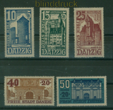 Danzig Mi # 262/66 postfrisch Winterhilfswerk WHW 1936 (60358)