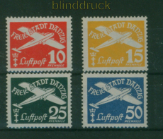 Danzig Mi # 298/301 postfrisch Flugpostmarken (VIII) (60368)