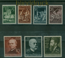 Danzig Mi # 302/05 und 306/08 postfrisch die beiden letzten Ausgaben aus 1939 (60369)