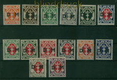 Danzig Dienst Mi # D 1/14 postfrisch D M Aufdrucksatz (60372)