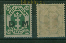 Danzig Dienst Mi # D 16 Y postfrisch D M Aufdruckmarke lgd. Wasserzeichen(60374)