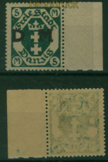 Danzig Dienst Mi # D 24 Y postfrisch D M Aufdruckmarke lgd. Wasserzeichen(60377)
