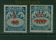Danzig Porto Mi # P  40 und 42 postfrisch Zoppoter Provisorien (60388)