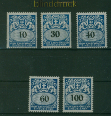Danzig Porto Mi # P  43/47 postfrisch Zoppoter Provisorien (60389)