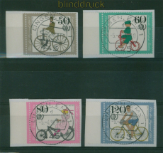 Berlin Mi # 735/38 gestempelt Lingen, Ems auf Briefst�ck Jugend 1985 (60219)
