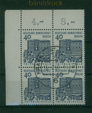 Berlin Mi # 245 (4) gestempelt 4er-Block 40 Pfg. Kleine Bauwerke (60247)