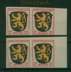 franz. Zone allg. Ausgabe Mi #  6 (4) postfrisch Vorzugsdrucke (60248)