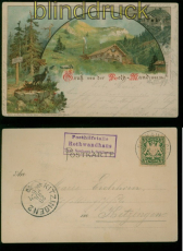 Bayern Posthilfsstelle Rothwandhaus Taxe Neuhaus Schliersee 1899 n Kitzin(60251)