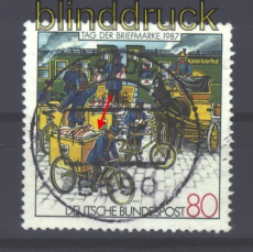 Bund Mi # 1337 I gestempelt TdB Plattenfehler Strich auf Gelnder (21233)
