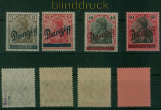 Danzig Mi #  34, 36, 38 und 40 postfrisch teilweise gepr�ft Kniep BPP (60314)