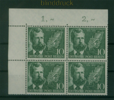 Berlin Mi # 117 postfrischer Eckrand-4er-Block oben links Mergenthaler (60516)