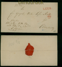 Vorphila-Brief Hannover Leer 1821 nach Oldenburg Feuser # 1963-5 (60547)