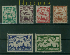 Danzig Mi #  66/71 postfrisch Flugpostmarken (II) Wasserzeichen 2 (60321)
