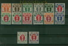 Danzig Mi #  73/86 postfrisch kleines Staatswappen (60322)