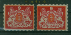 Danzig Mi #  99 X und 99 Y postfrisch gro�es Staatswappen (60326)