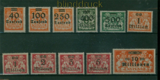 Danzig Mi # 158/68 postfrisch Aufdruckausgabe  (60338)