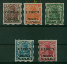 Abstimmungsgebiete Allenstein Mi # II/VI postfrisch Attest Mikulski (60442)
