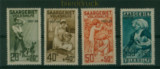 Saargebiet Mi # 122/25 postfrisch Volkshilfe 1927 Fotoattest Geigle BPP (60466)