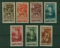 Saargebiet Mi # 151/57 postfrisch Volkshilfe 1932 Gem�lde teilw gepr�ft (60472)