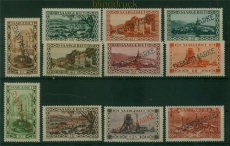 Saargebiet Dienst Mi # D 22/32 postfrisch Aufdrucksatz Landschaftsbilder (60483)