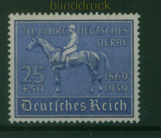 dt. Reich Mi # 698 postfrisch Deutsches Derby 1939 (60682)
