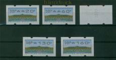 Bund ATM 1993 Mi # 2 Type 2.1 postfrisch f�nf Zwischenwerte (60788)