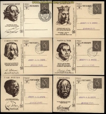 dt. Reich GSK Mi # P 286 komplette Serie von 6 Karten 5 x Tagesstempel (33001)