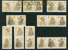 DDR Zusammendrucke Mi # 2347/52 postfrisch WZd 382 - SZd 159 Zeichnungen (26433)