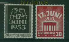 Berlin Mi # 110/11 postfrisch Volksaufstand 17. Juni (60900)