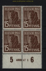 all. Besetzung Mi # 948 postfrischer 4er-Block mit HAN 4099.47 1 (29142)