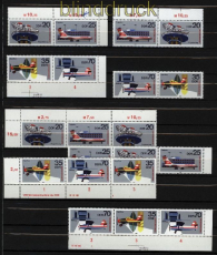 DDR Zusammendrucke Mi # 2516/19 postfrisch WZd 445 - SZd 209 INTERFLUG (29544)