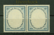 Bund Mi #  210 postfrisches waagerechtes Paar Schiller (14931)