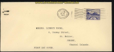 dt. Reich Besetz. 2. WK Jersey Mi # 7 auf FDC Ersttagsbrief (29286)