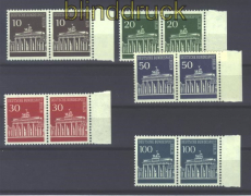 Berlin Mi # 286/90 Brandenburger Tor waagerechte Paare postfrisch (15209)