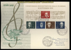 Bund Mi # Block  2 auf Ersttagsbrief mit SSt. Kennbuchstabe b  (31942)