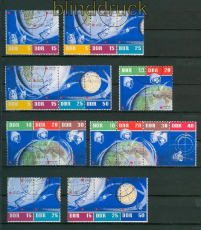 DDR Zusammendrucke Mi #  926/33 gestempelt WZd 58/SZd 43 sowjetische Weltraumflge (25232)