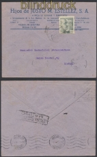 Spanien Auslands-Zensur-Brief Madrid 1944 spanische Zensur nach Lissabon (44994)