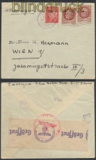Frankreich Auslands-Zensur-Brief Paris 1943 Deutsche Zensur (44896)