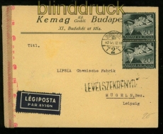 Ungarn Mi # 695 (2) auf Auslands-Brief mit deutscher Zensur 1943 (40324)