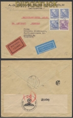Schweden Auslands-LuPo-Eil-Zensur-Brief Stockholm 26.7.1940 (44941)