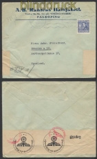 Schweden Auslands-Zensur-Brief Falkping 8.4.1940 (44944)
