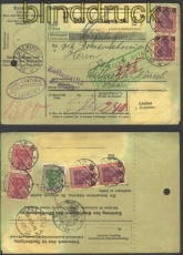 dt. Reich Auslands-Paketkarte Leipzig 14.9.1921 (13061)