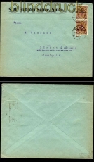 dt. Reich Mi # 208 II magere 30 MeF Auslandsbrief(3394)