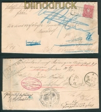 dt. Reich Mi # 41 EF nach Berlin unzustellbar div. Vermerke (25392)